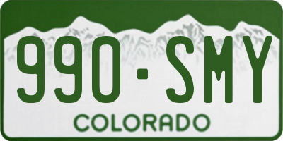 CO license plate 990SMY