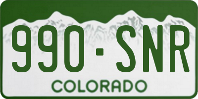 CO license plate 990SNR
