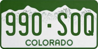 CO license plate 990SOQ
