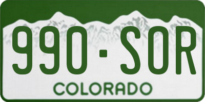 CO license plate 990SOR