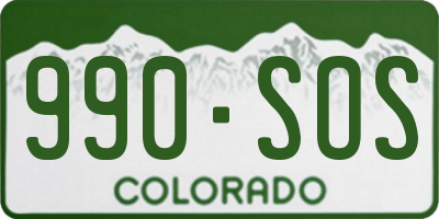 CO license plate 990SOS
