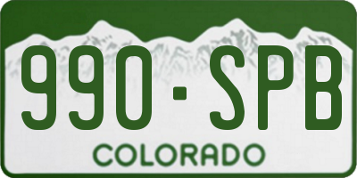 CO license plate 990SPB