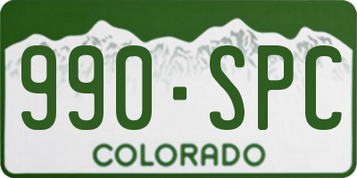 CO license plate 990SPC