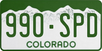 CO license plate 990SPD