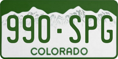 CO license plate 990SPG