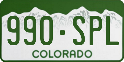 CO license plate 990SPL