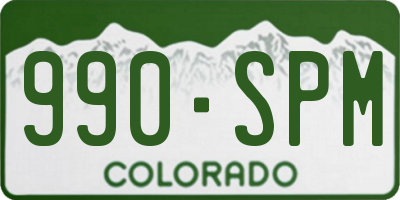 CO license plate 990SPM