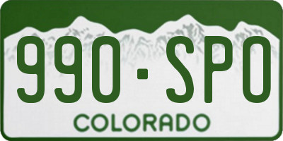 CO license plate 990SPO