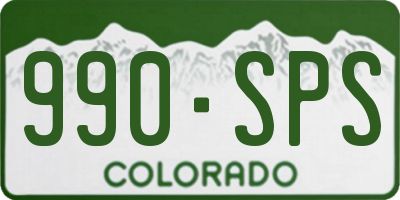 CO license plate 990SPS