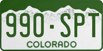 CO license plate 990SPT