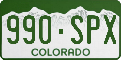 CO license plate 990SPX