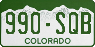 CO license plate 990SQB