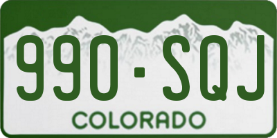 CO license plate 990SQJ