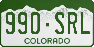 CO license plate 990SRL