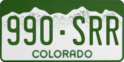 CO license plate 990SRR