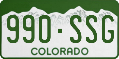 CO license plate 990SSG
