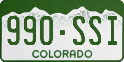 CO license plate 990SSI