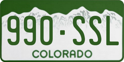 CO license plate 990SSL