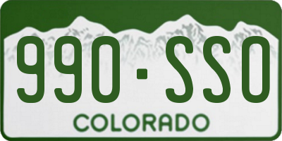CO license plate 990SSO