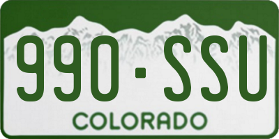CO license plate 990SSU