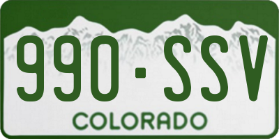 CO license plate 990SSV