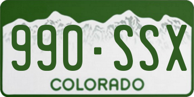 CO license plate 990SSX
