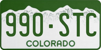 CO license plate 990STC