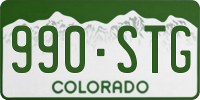 CO license plate 990STG
