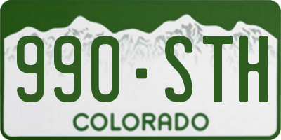 CO license plate 990STH