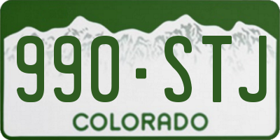 CO license plate 990STJ