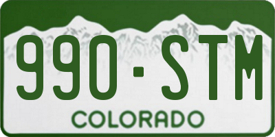 CO license plate 990STM
