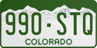 CO license plate 990STQ