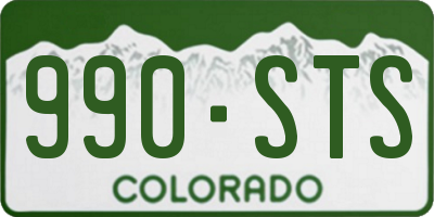 CO license plate 990STS