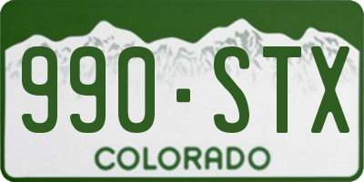 CO license plate 990STX