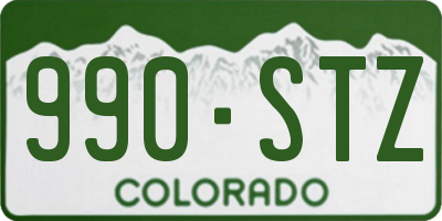 CO license plate 990STZ