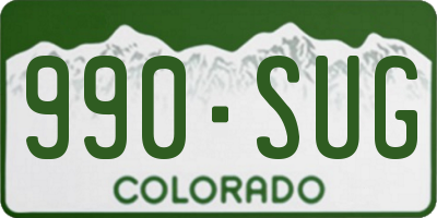 CO license plate 990SUG