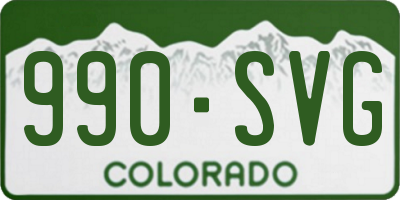 CO license plate 990SVG