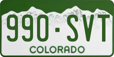 CO license plate 990SVT