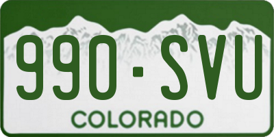 CO license plate 990SVU