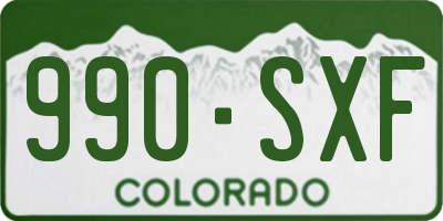 CO license plate 990SXF