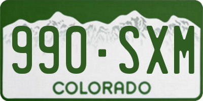 CO license plate 990SXM