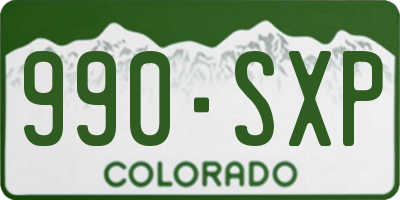 CO license plate 990SXP