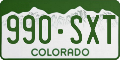CO license plate 990SXT