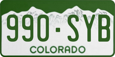 CO license plate 990SYB