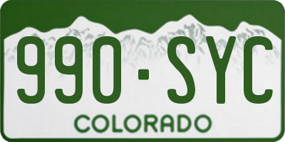 CO license plate 990SYC