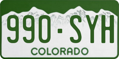 CO license plate 990SYH