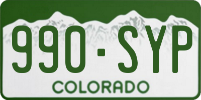 CO license plate 990SYP