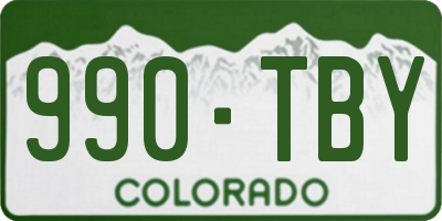 CO license plate 990TBY