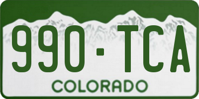 CO license plate 990TCA