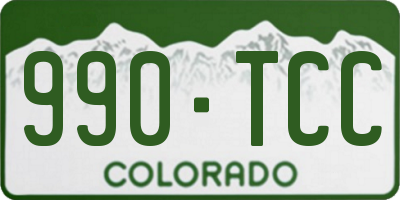 CO license plate 990TCC